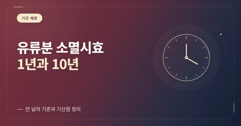 유류분 소멸시효 1년과 10년 기산점 이해하기